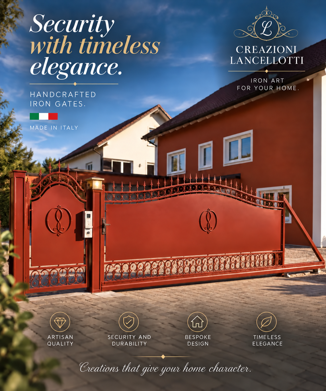 Red sliding gate
