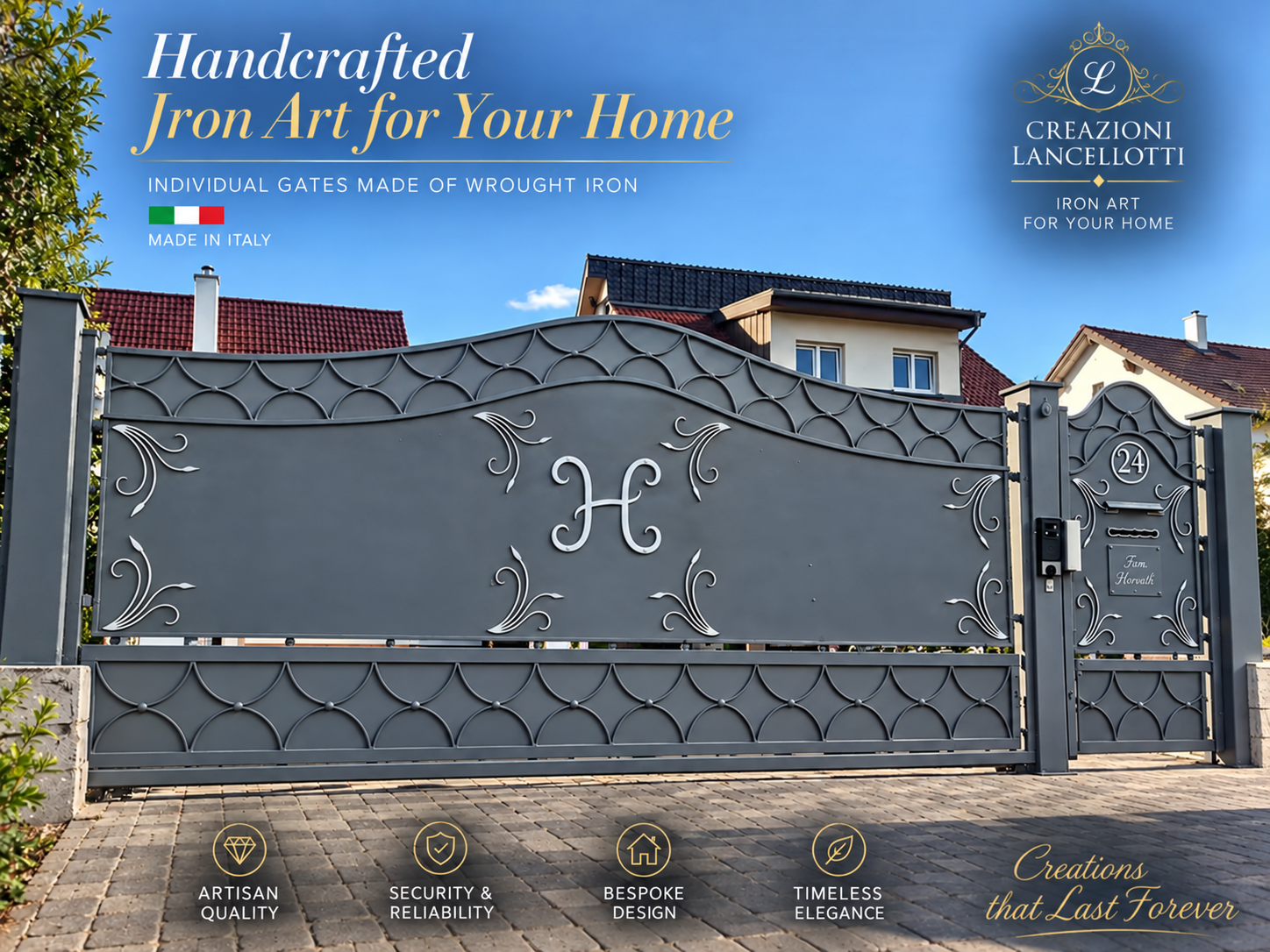 Monogrammed gate