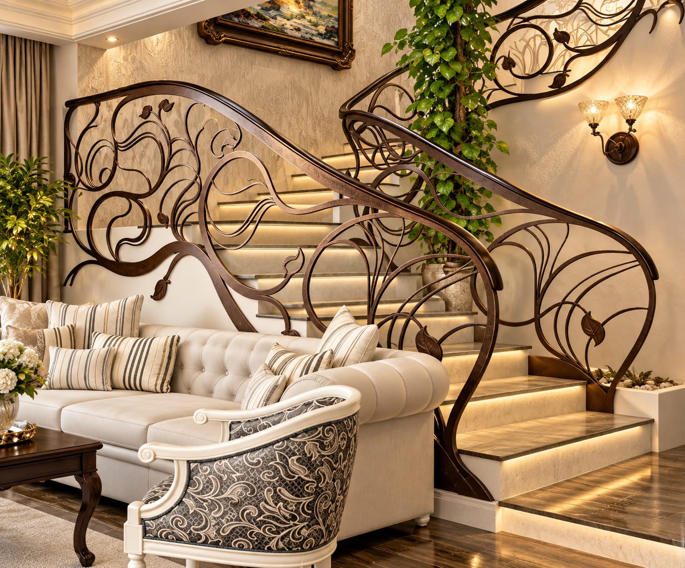 A staircase full of character
