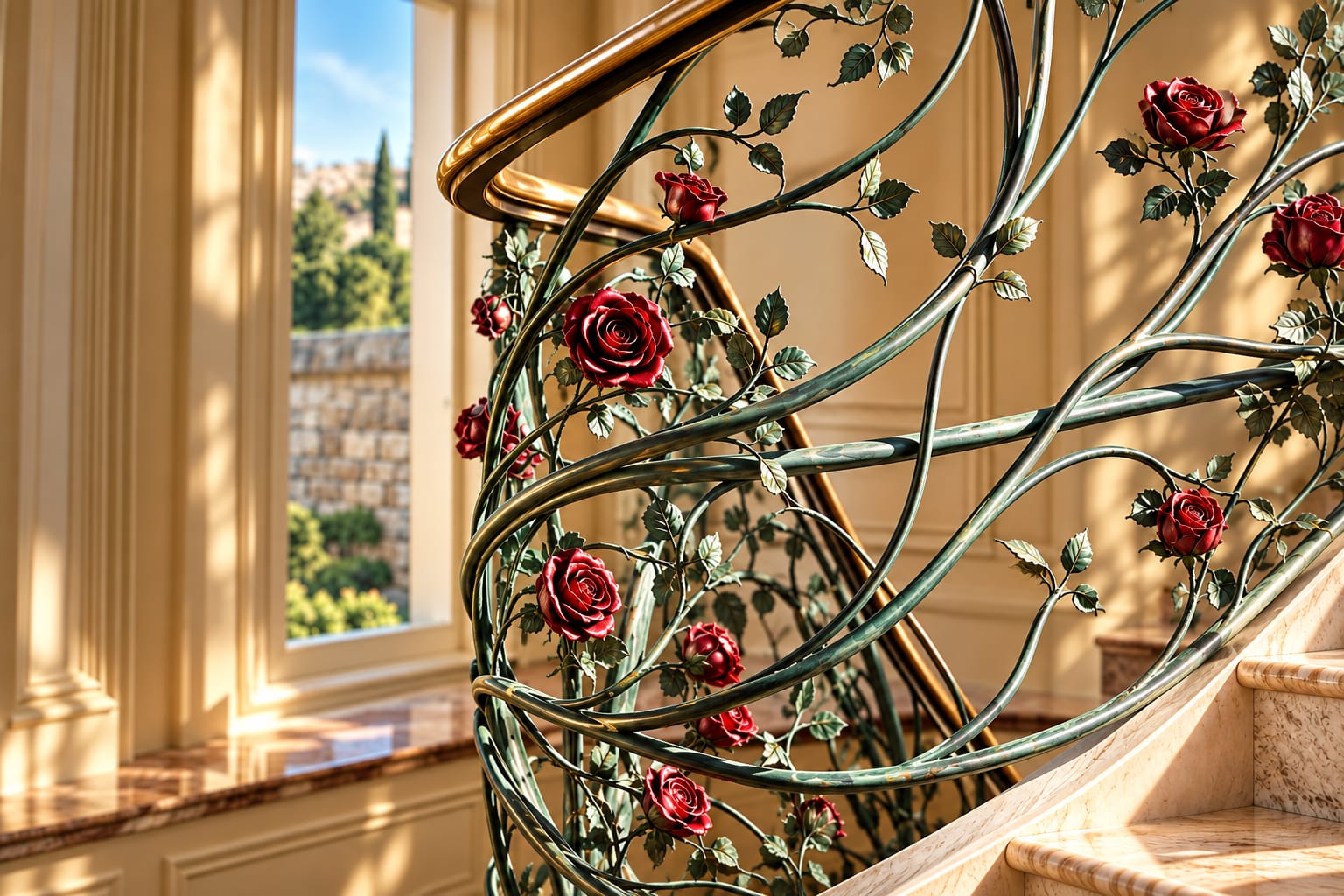 Roses in iron – handcrafted details